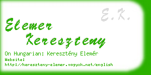 elemer kereszteny business card